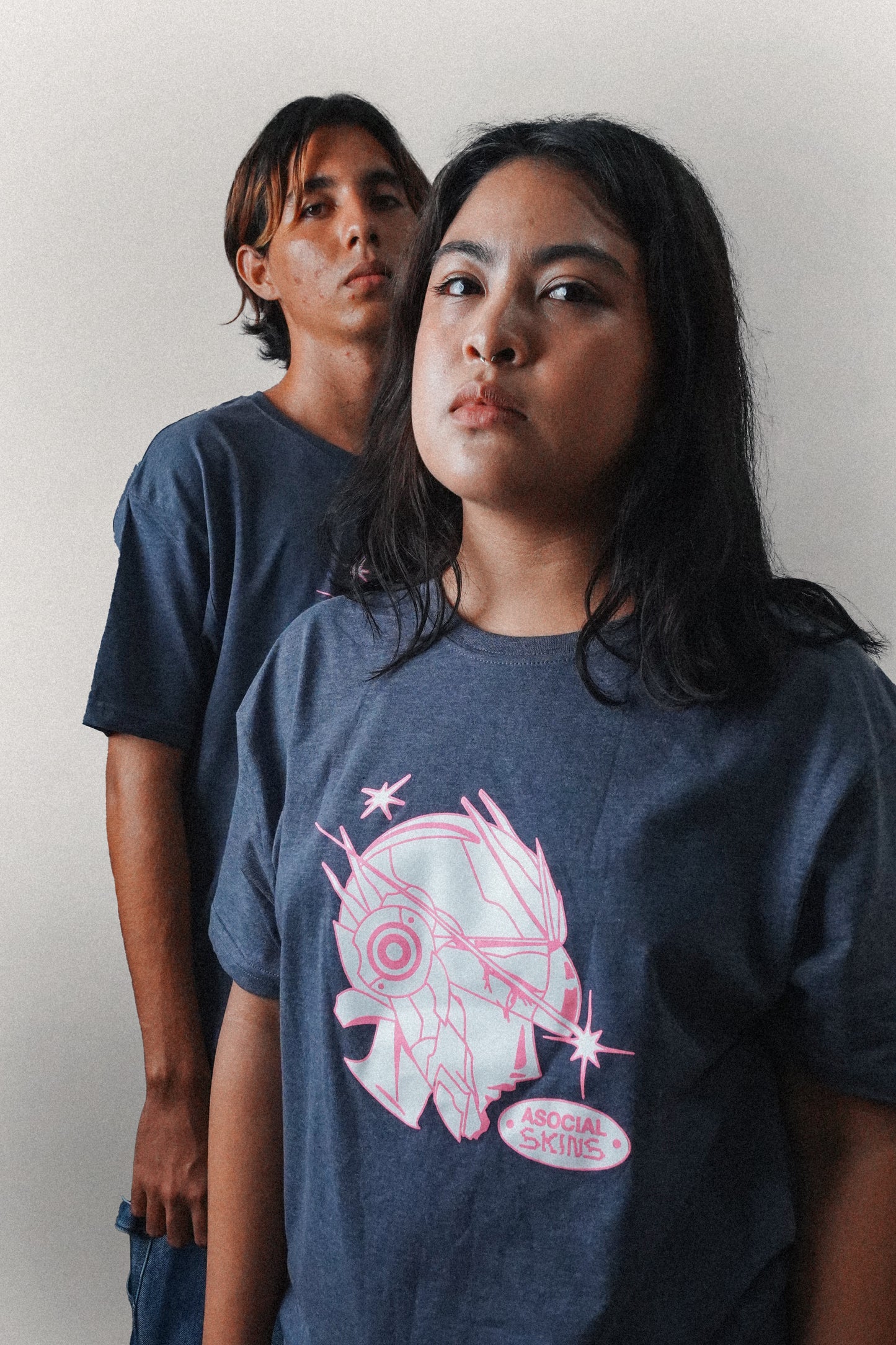 Lady Pink Tee - Blue Navy