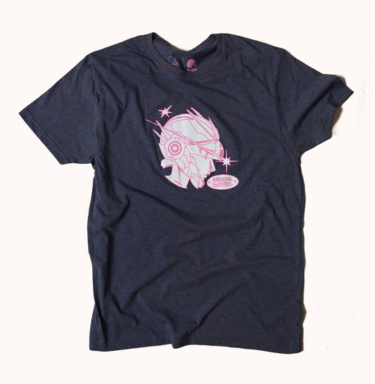 Lady Pink Tee - Blue Navy