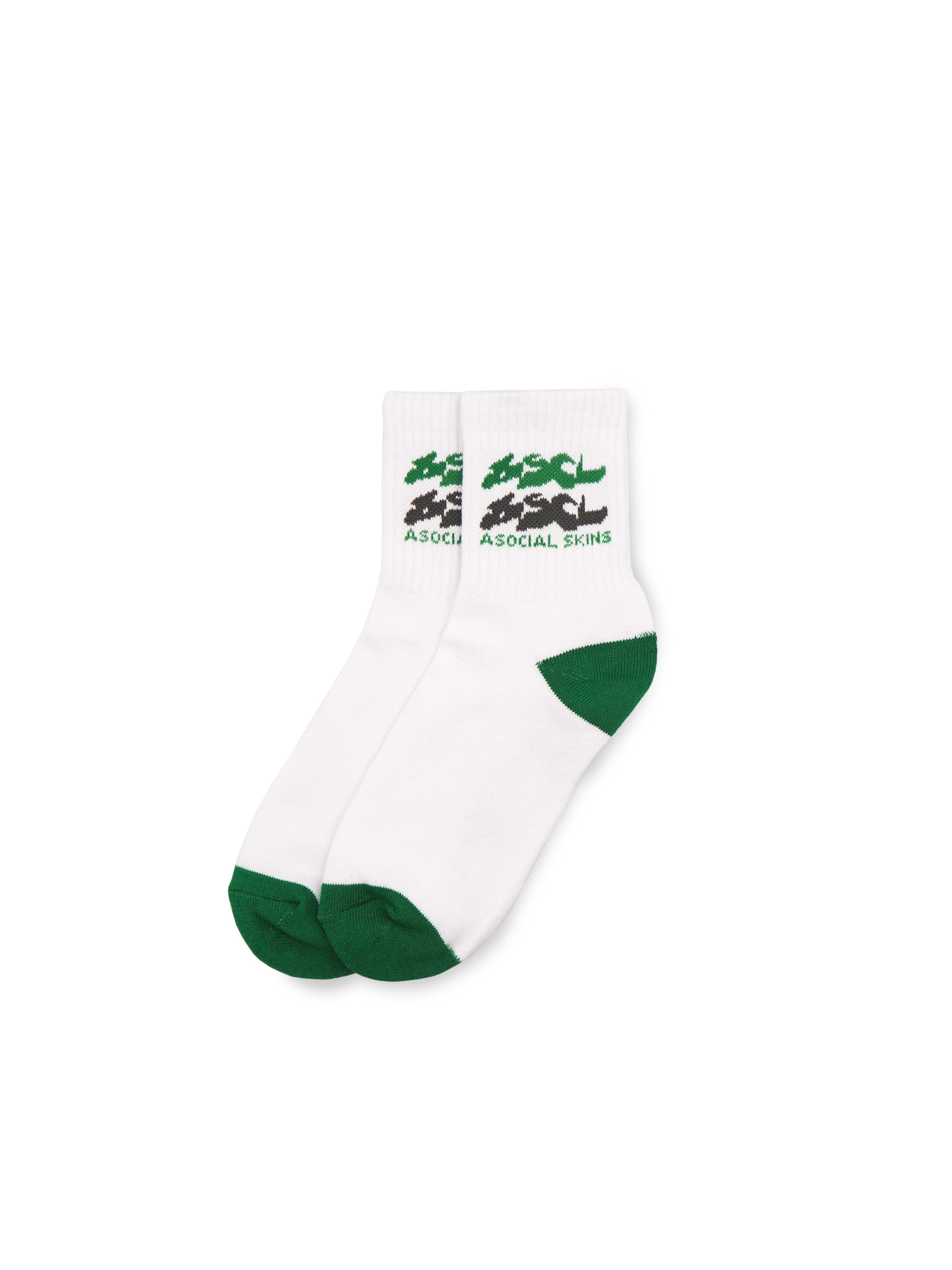 Green And White - Ankle Socks