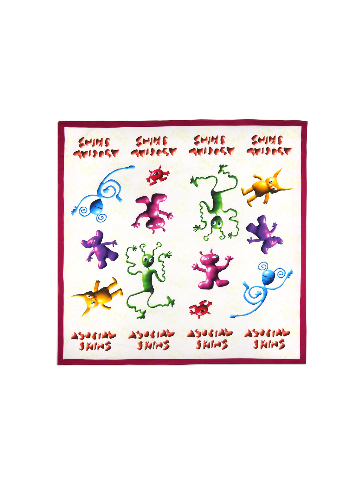 AS White Graphic Bandana